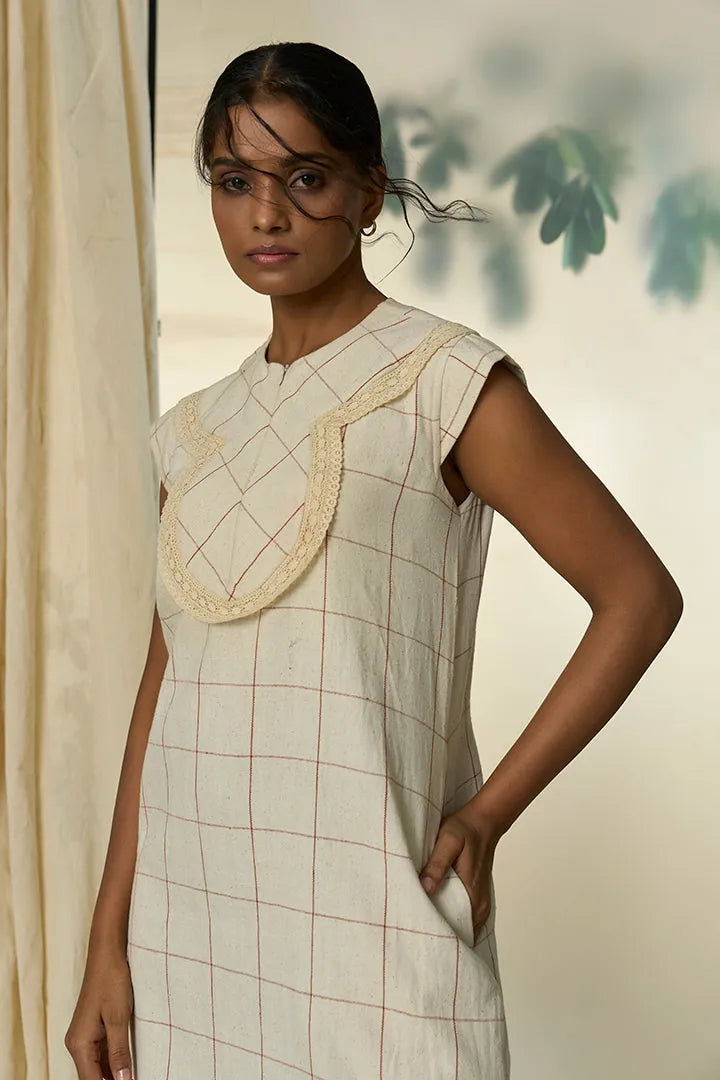 candy cane kala cotton round yoke dress, image 2