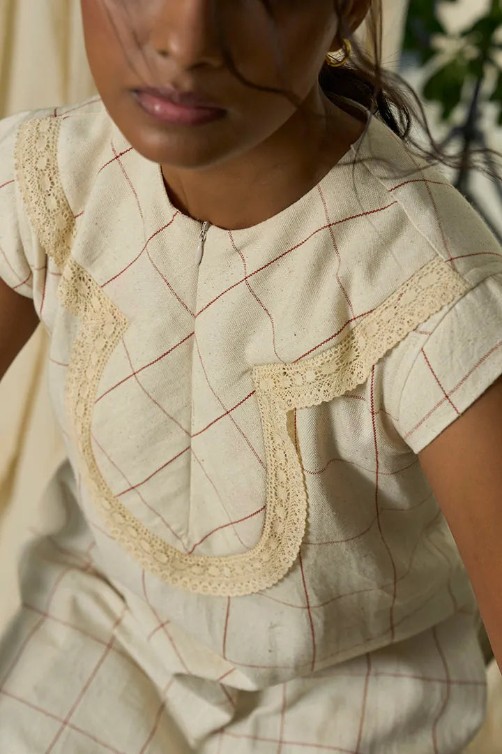 candy cane kala cotton round yoke dress, image 4