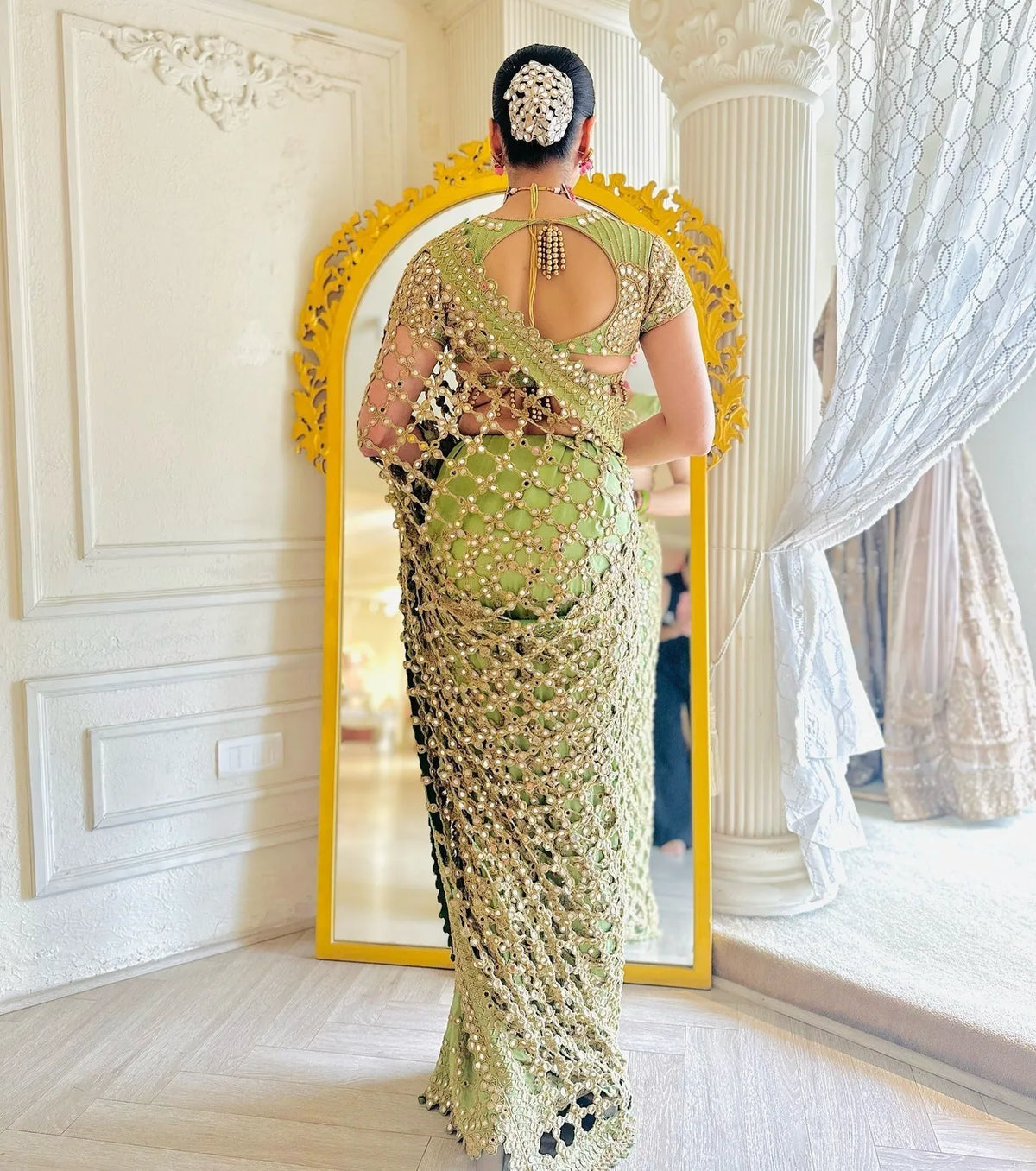 celestial mirror saree, image 3