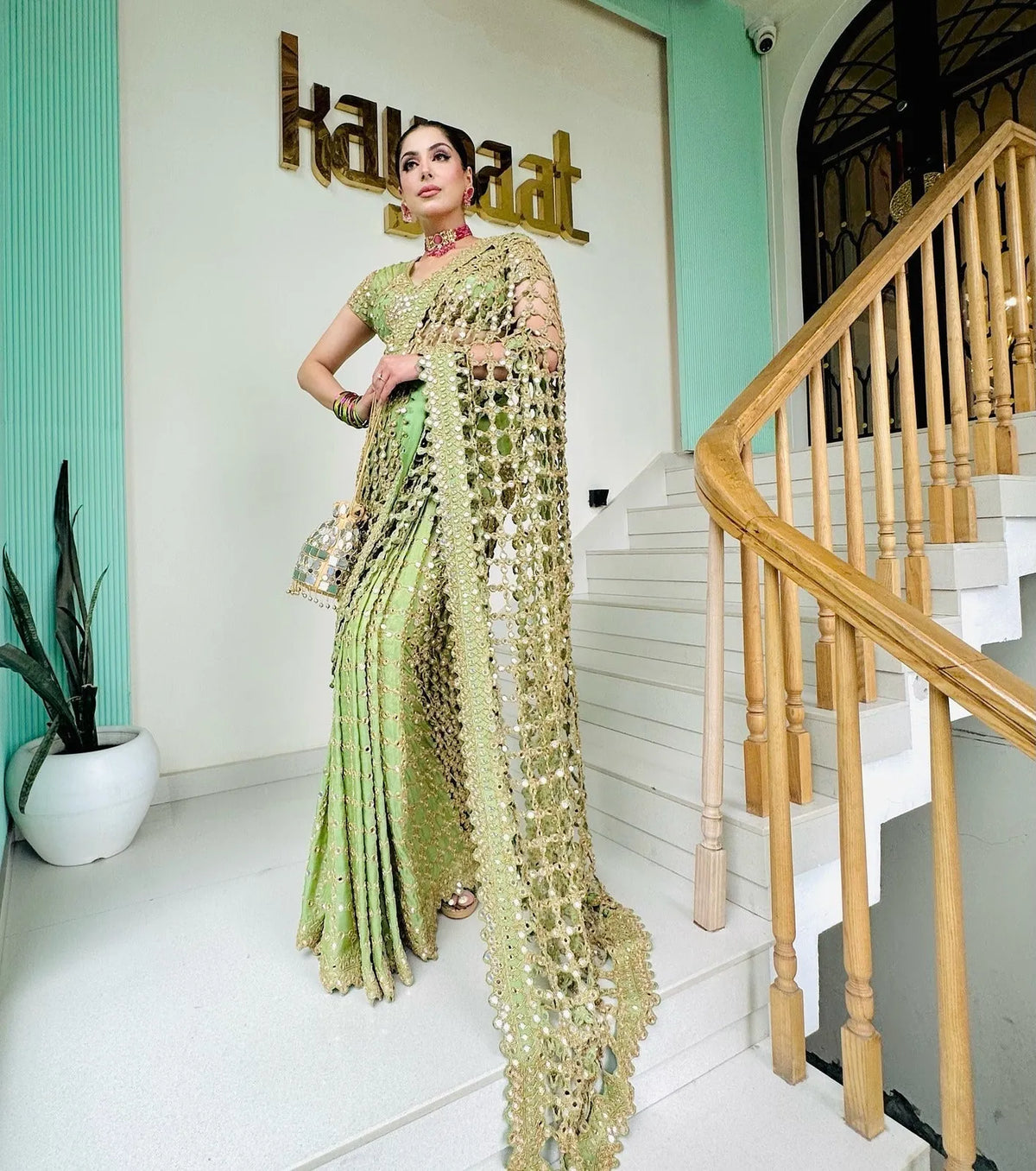 celestial mirror saree, image 4