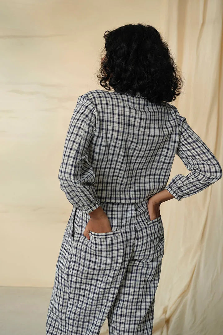 checkmate kala cotton crop top & trousers set, image 3