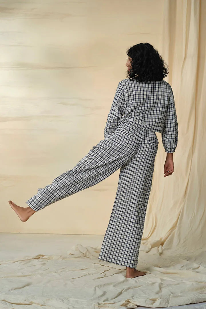 checkmate kala cotton crop top & trousers set, image 4