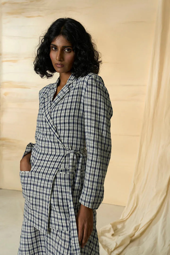 checkmate kala cotton tie up blazer, image 4