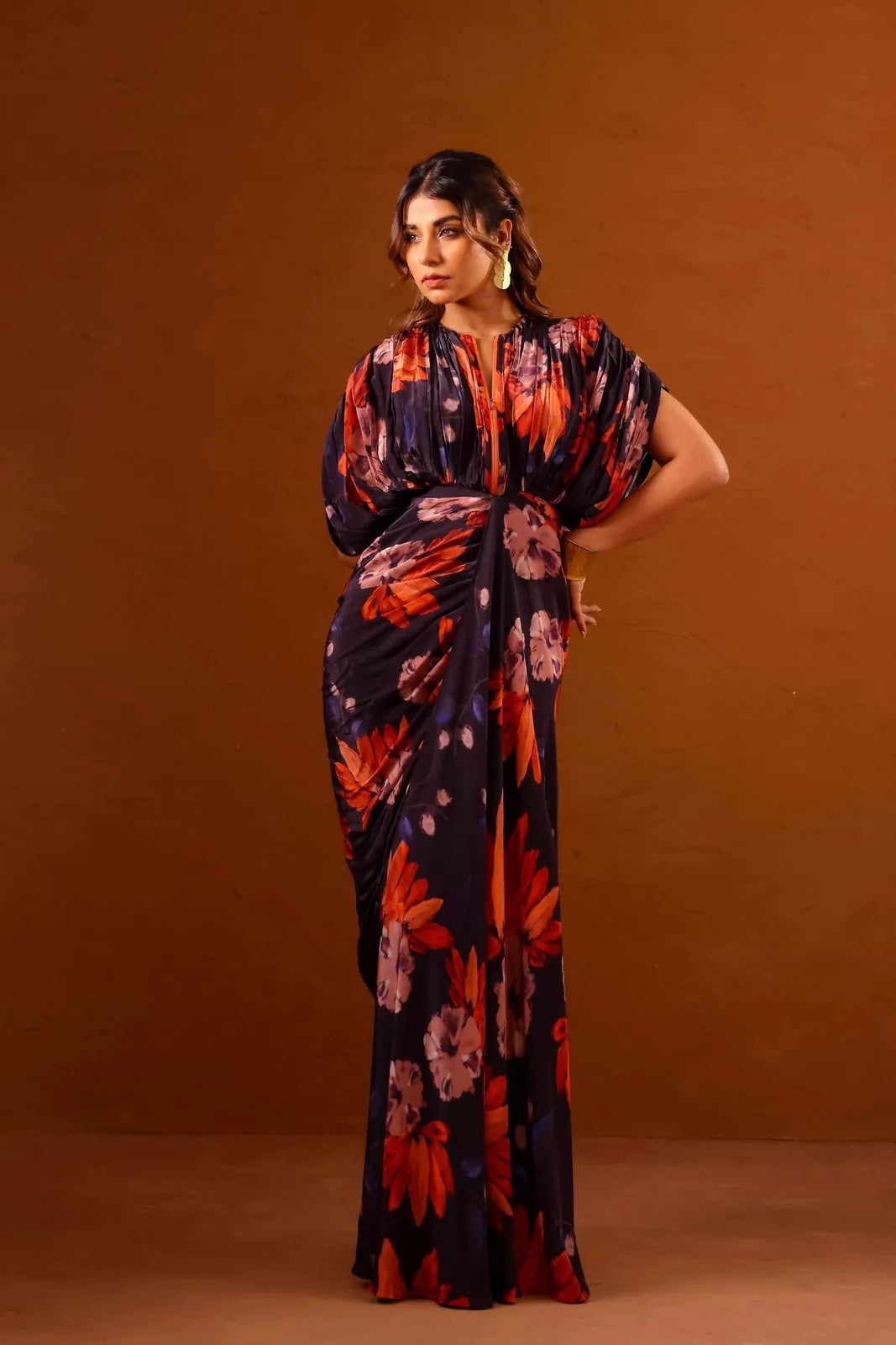 clavo kaftan gown with front zipper, image 1