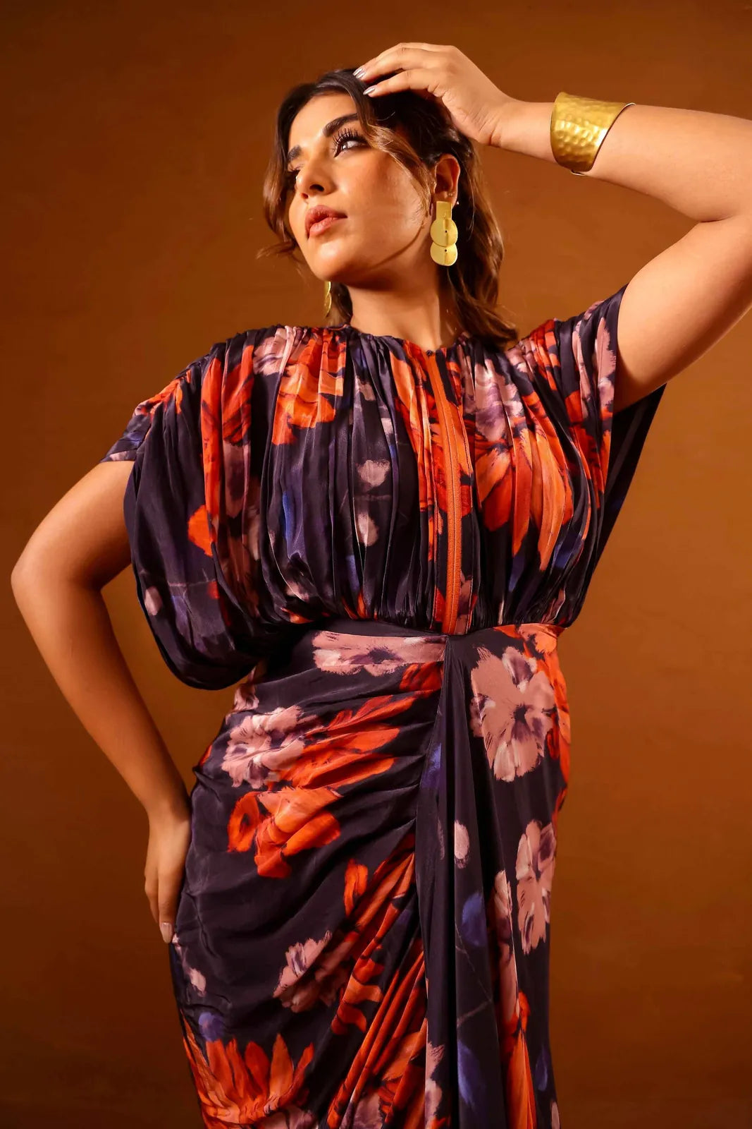 clavo kaftan gown with front zipper, image 2