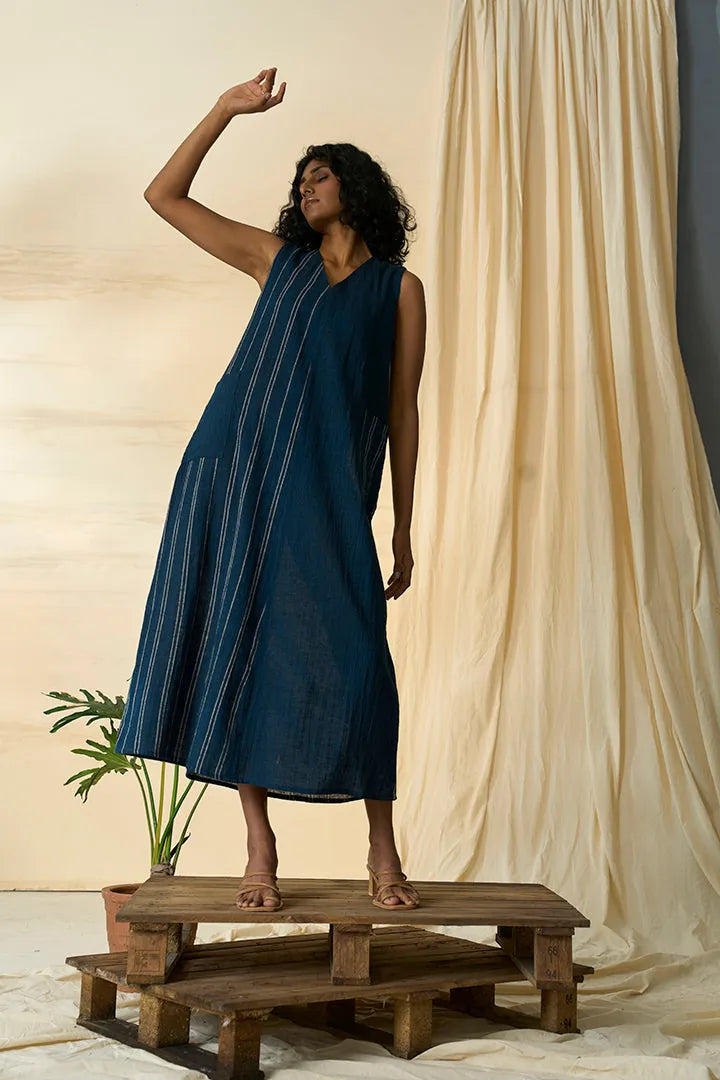 cobalt kala cotton sleeveless dress, image 2