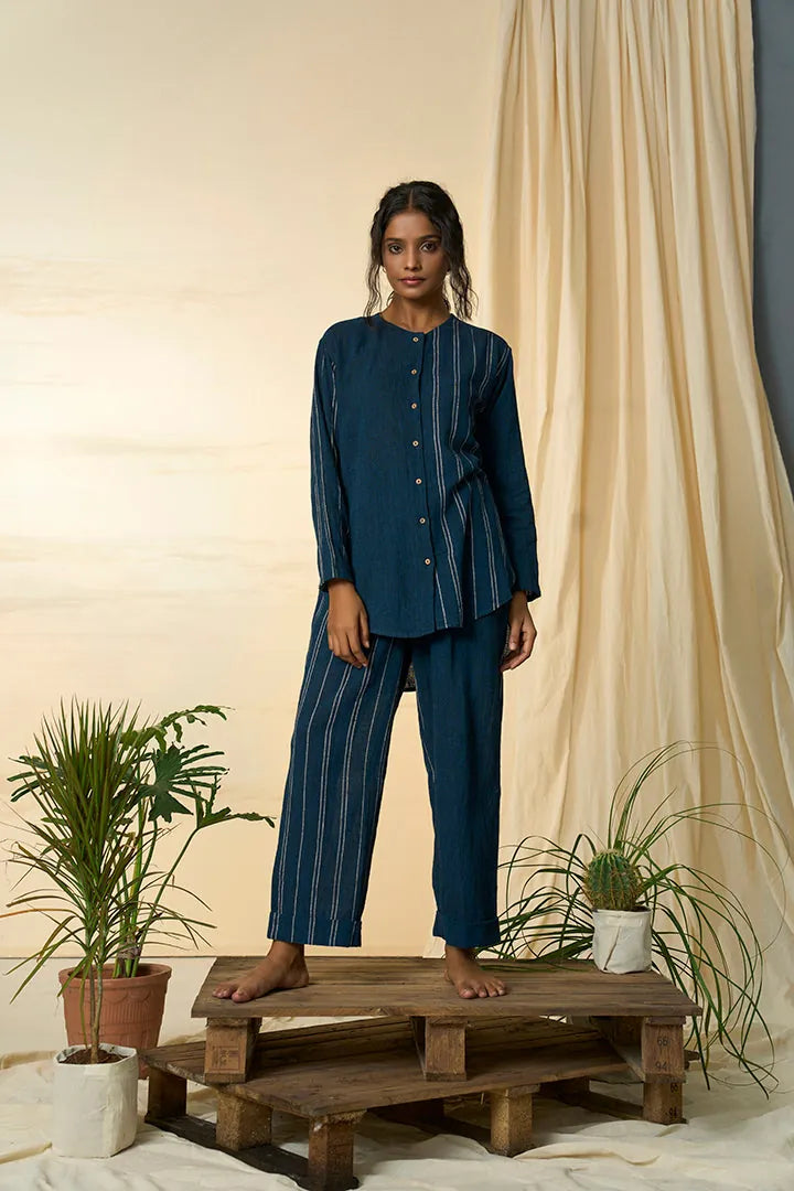 Cobalt Kala Cotton Trousers