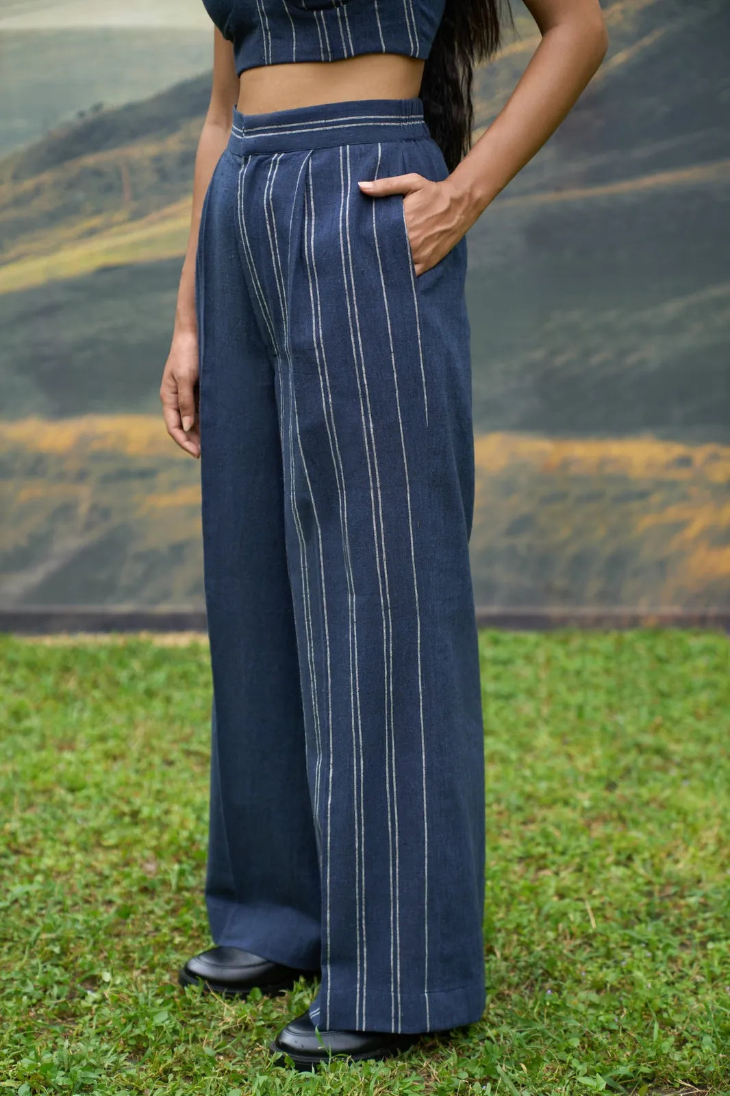 cobalt trench overlay & pants set, image 4
