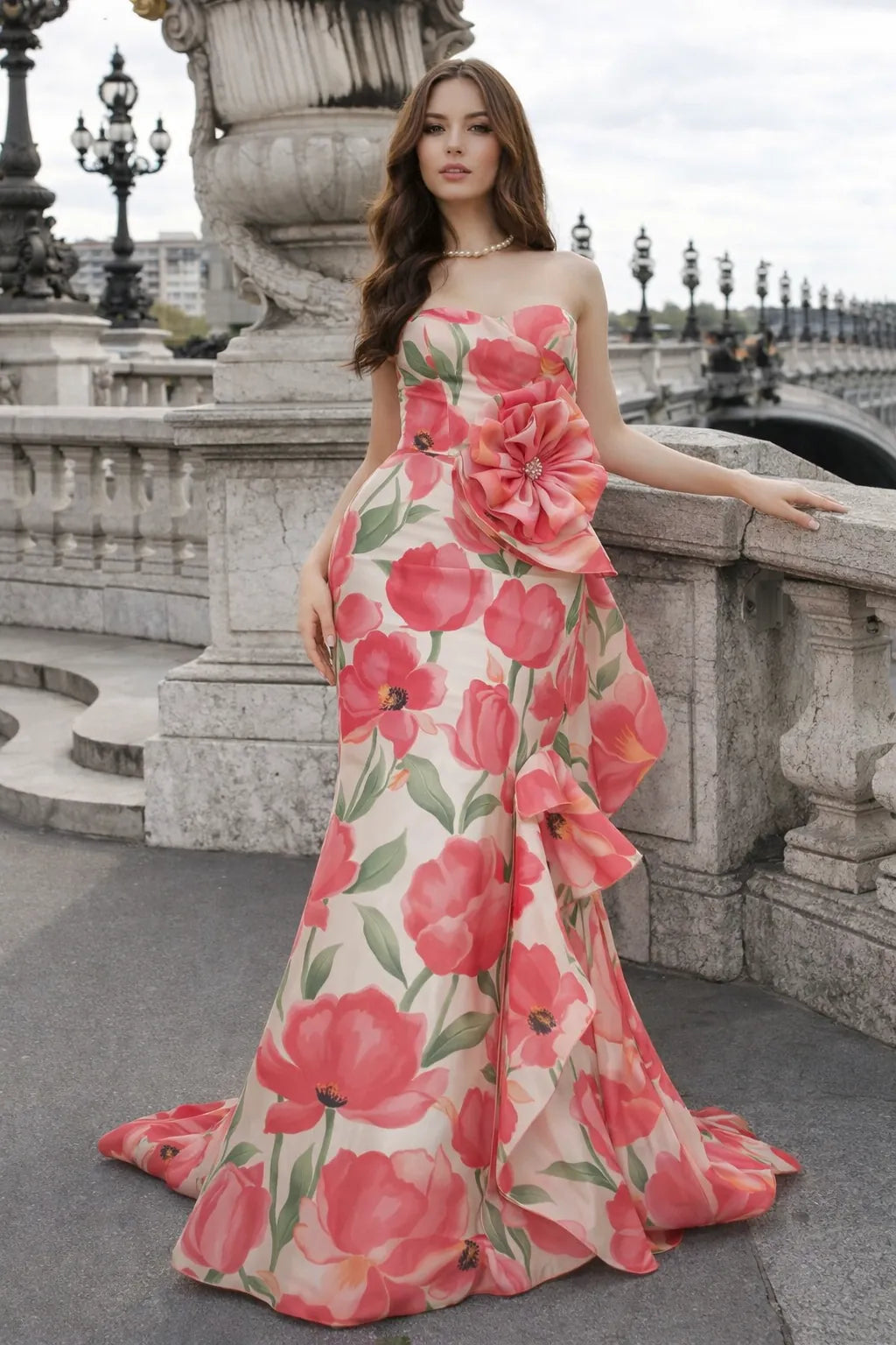 coral blossom muse gown, image 1