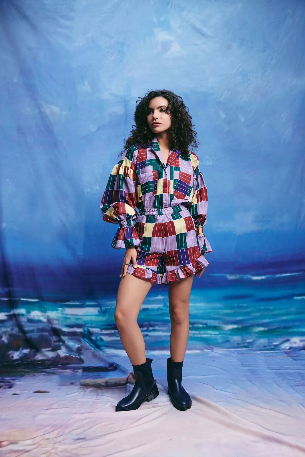 coral shirt, image 1