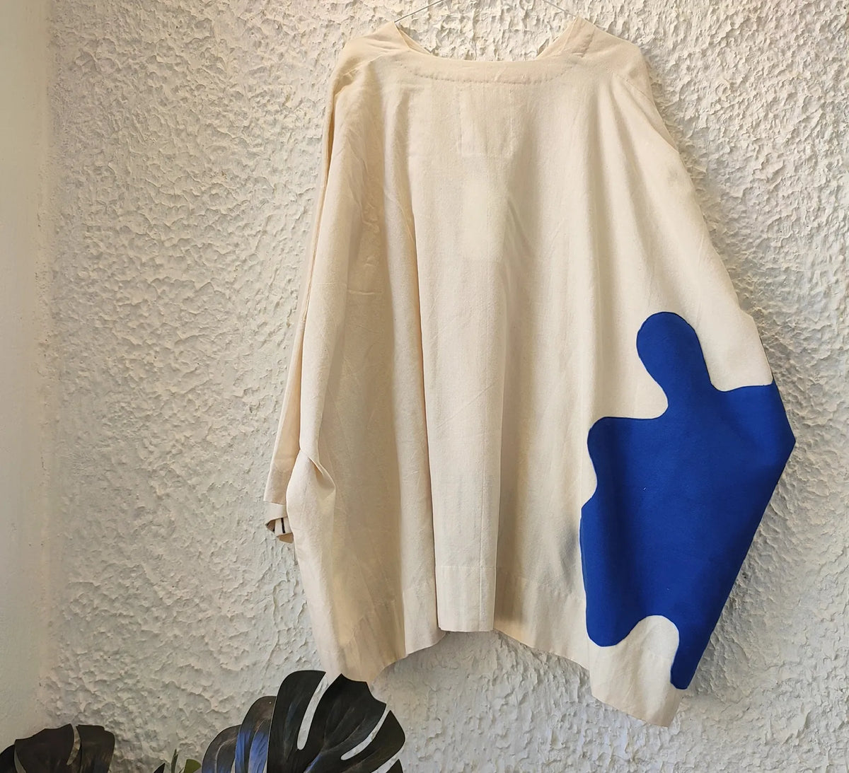 cumin top | ivory + blue, image 2