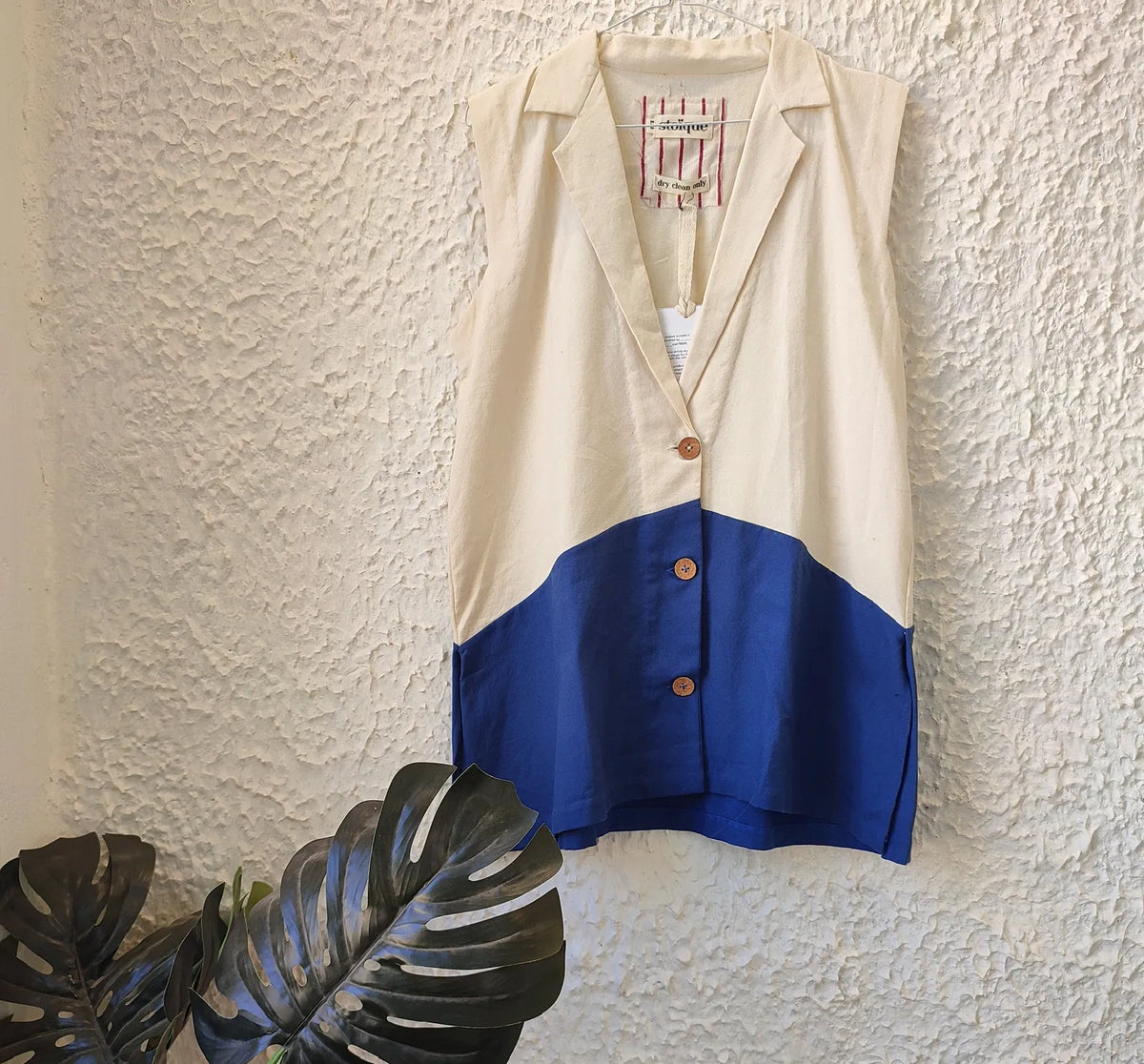 dill jacket | ivory + blue, image 2