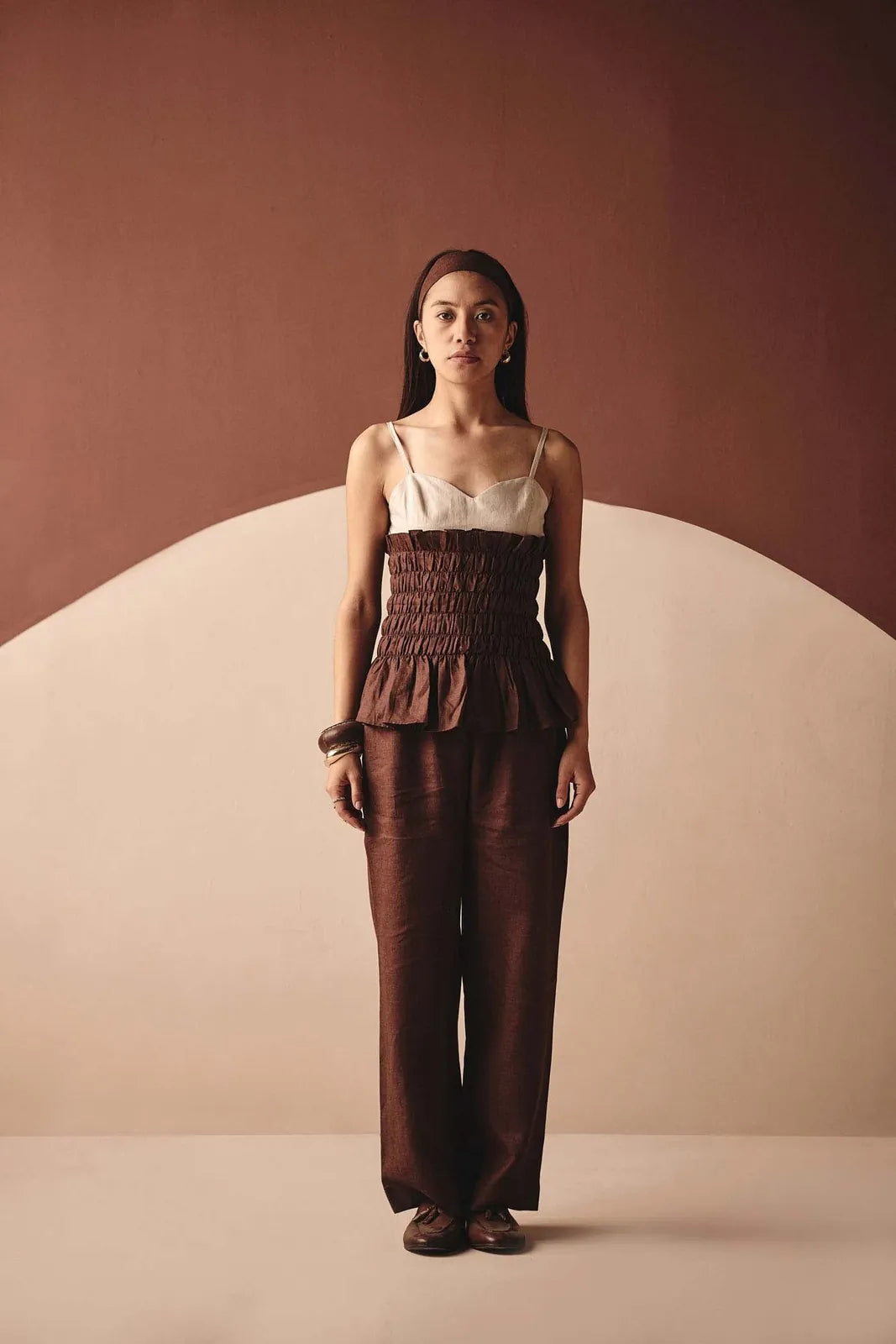 dual smocking top, image 2