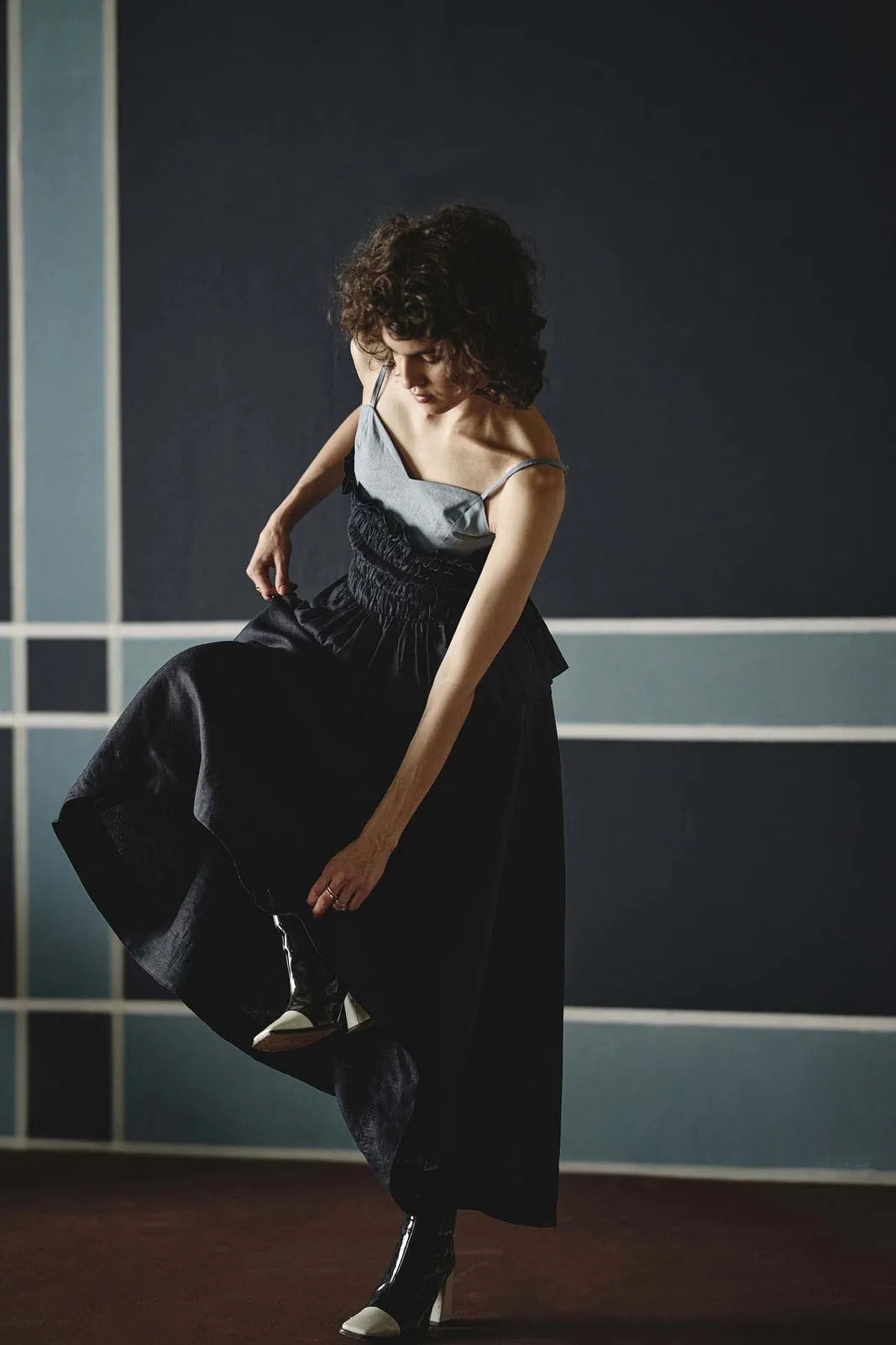 dual smocking top, image 4