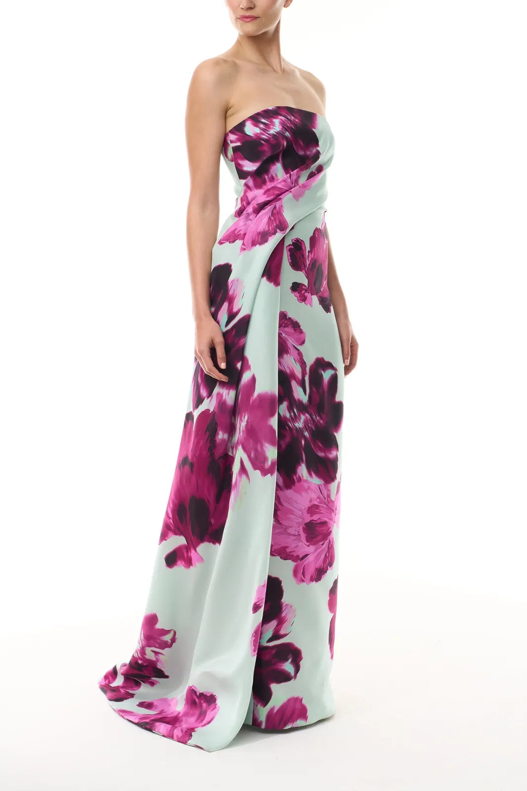 electric bloom column dress, image 1