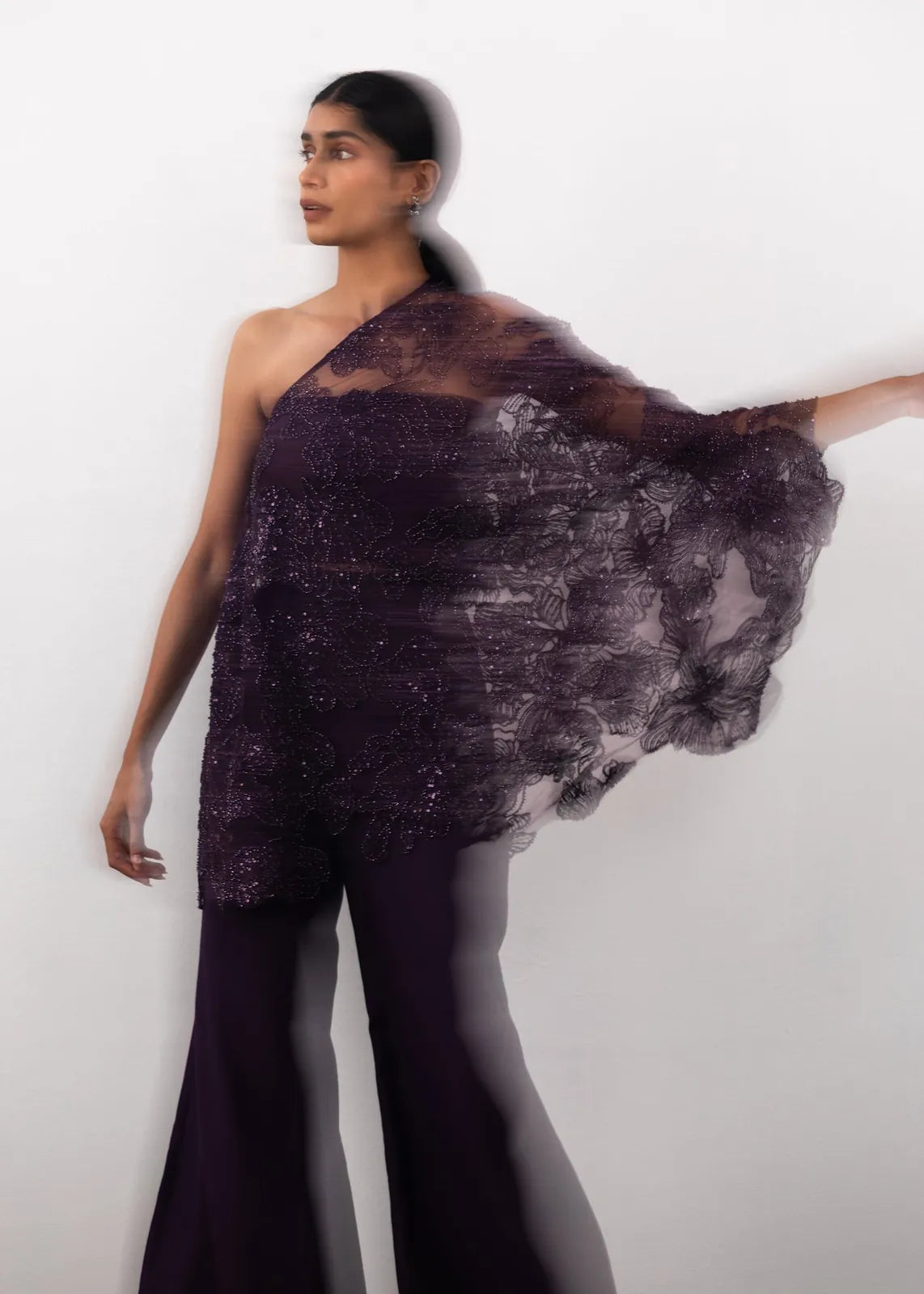 embroidered one shoulder coord, image 11