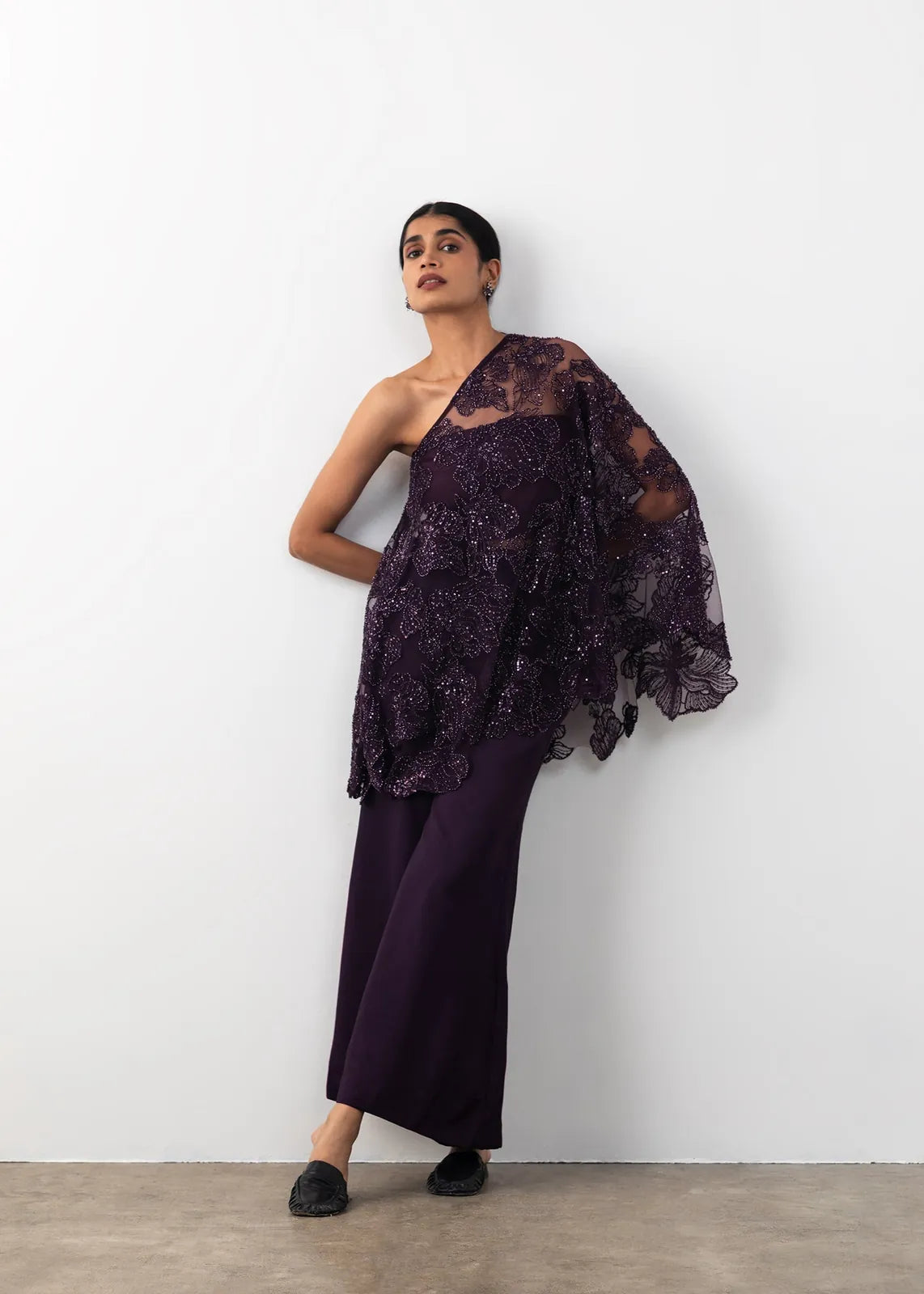 embroidered one shoulder coord, image 5