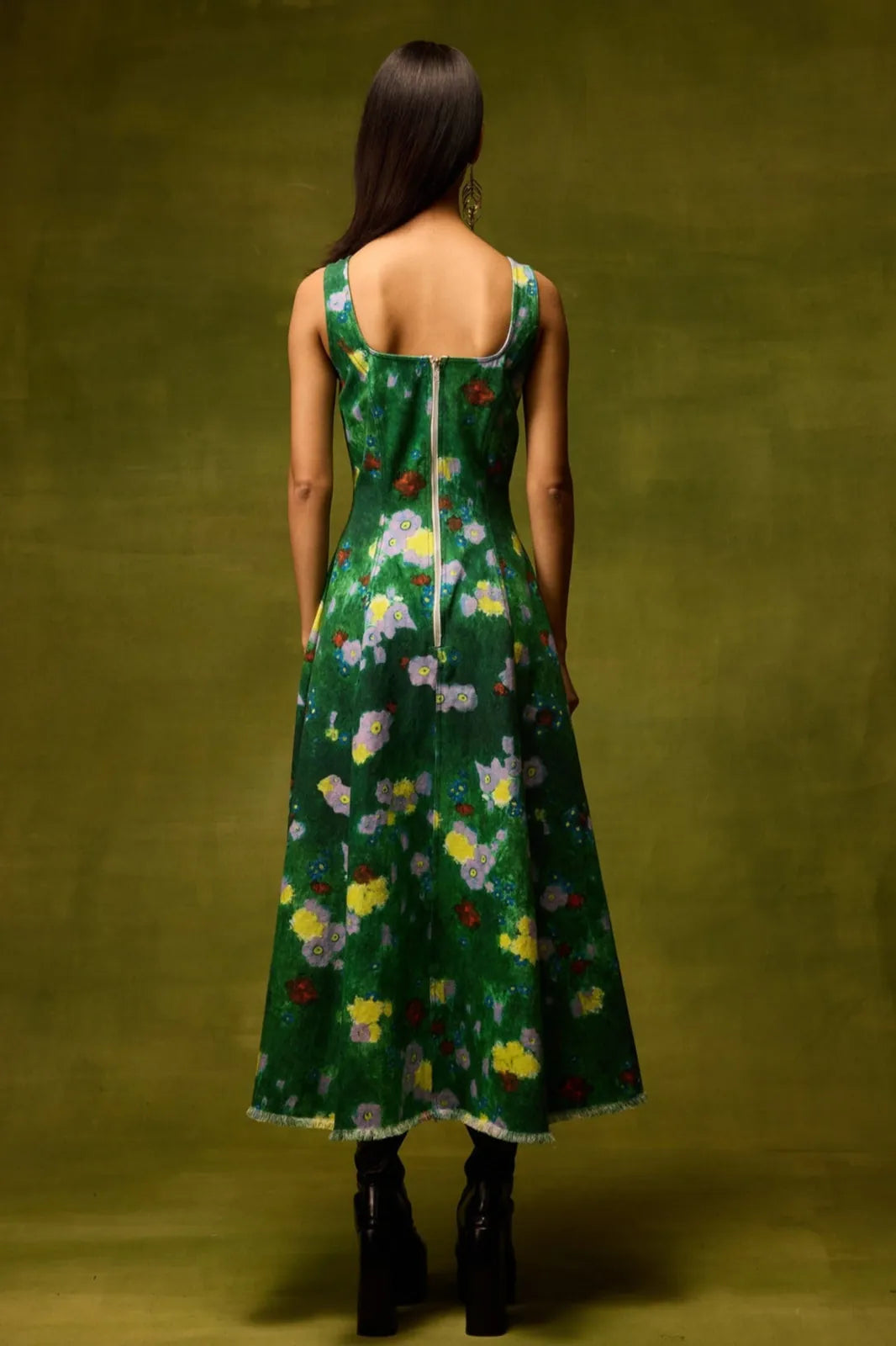 emerald bloom midi dress, image 6