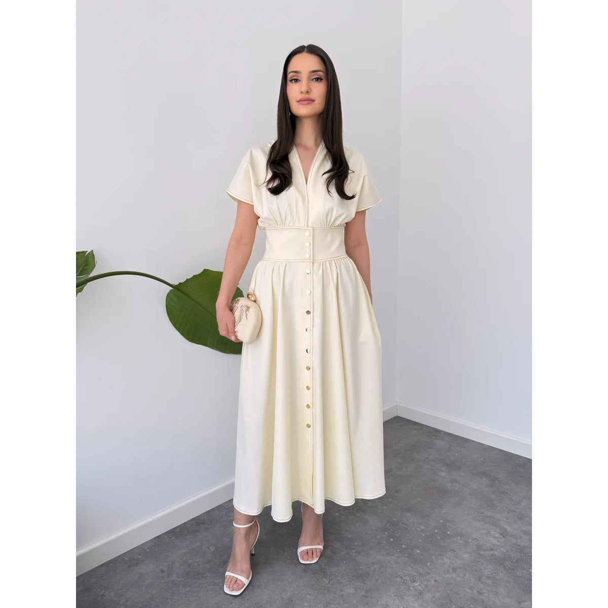 emphasis gabardine dress, image 1