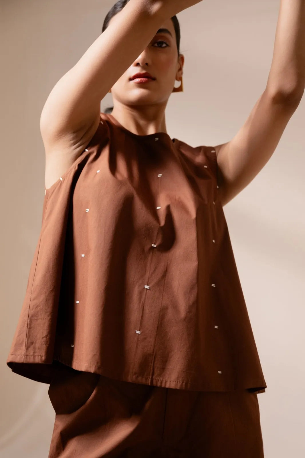 ether brown sleeveless top, image 2