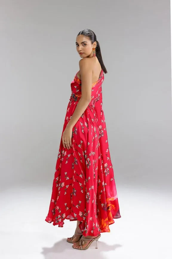 floralia one shoulder gown, image 2