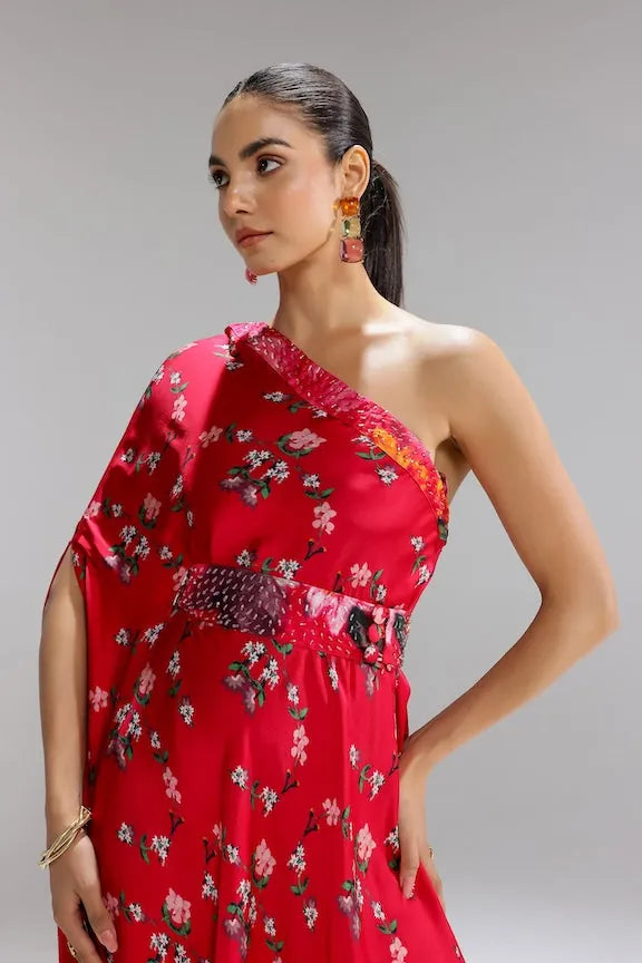 floralia one shoulder gown, image 5
