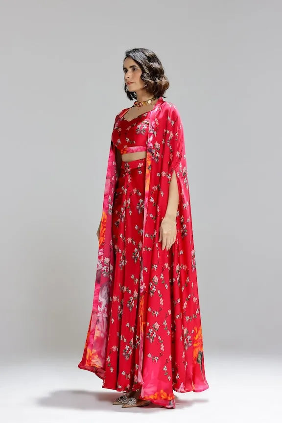 floralia skirt with bustier and a shrug, image 2