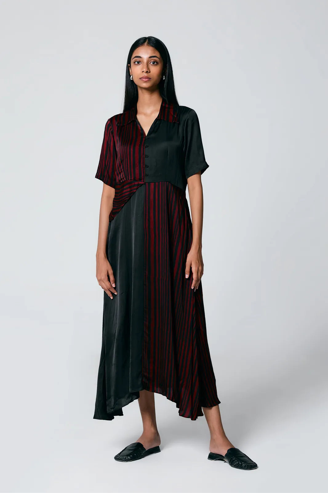 half and half dress - black& white, image 5