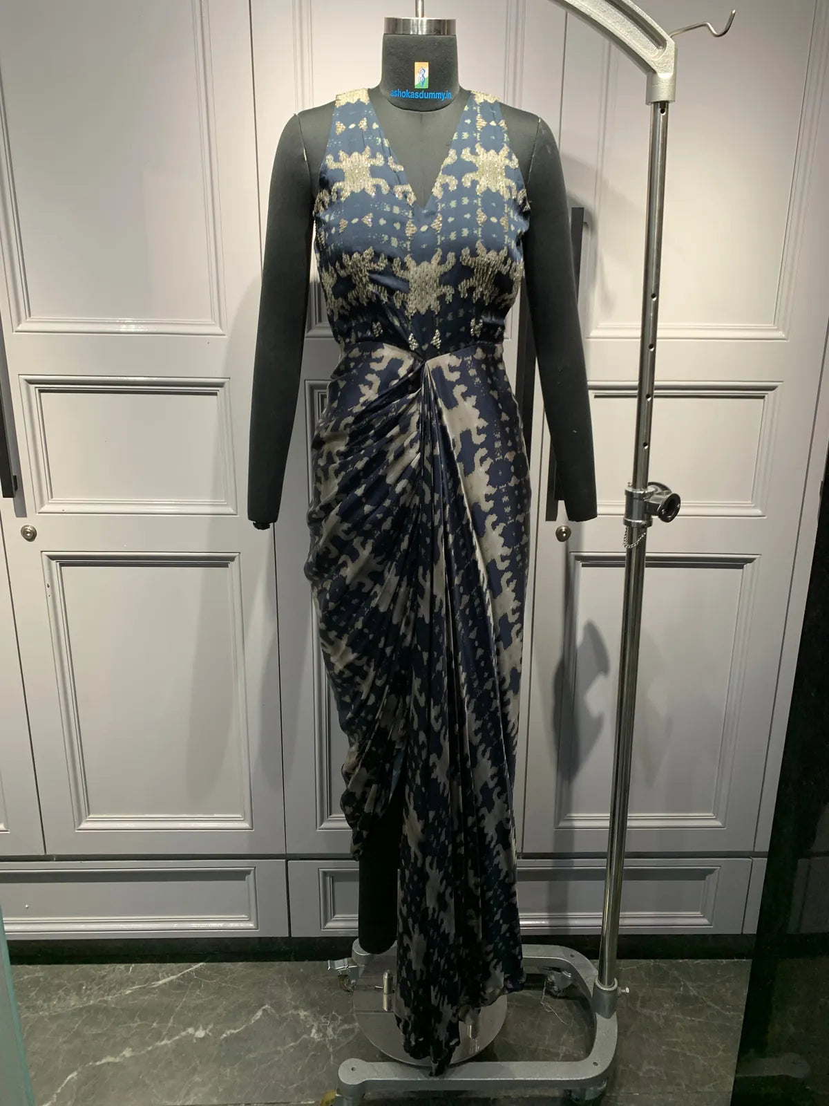 hand draped embellished gown, image 1
