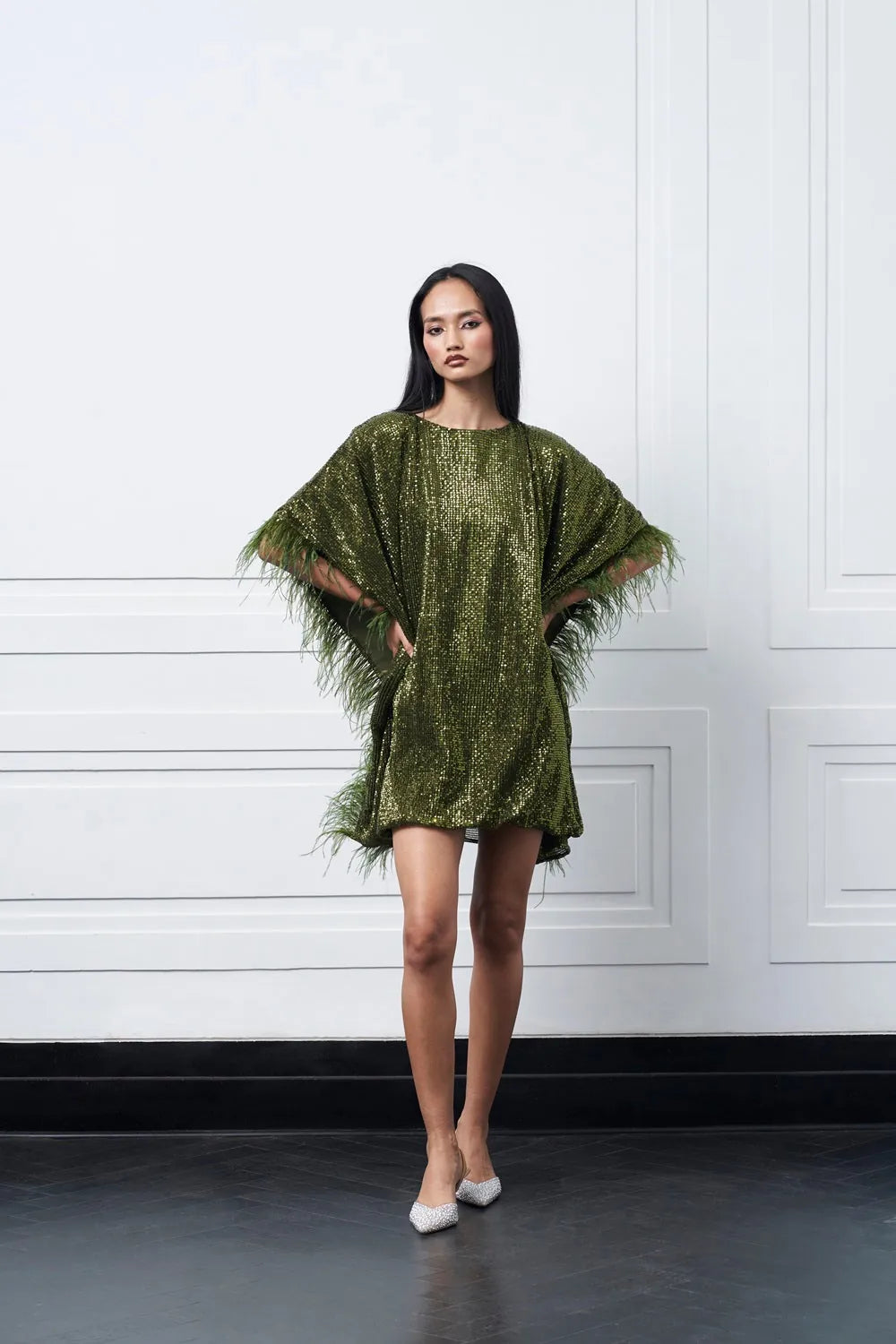 hugo dress in green, image 1