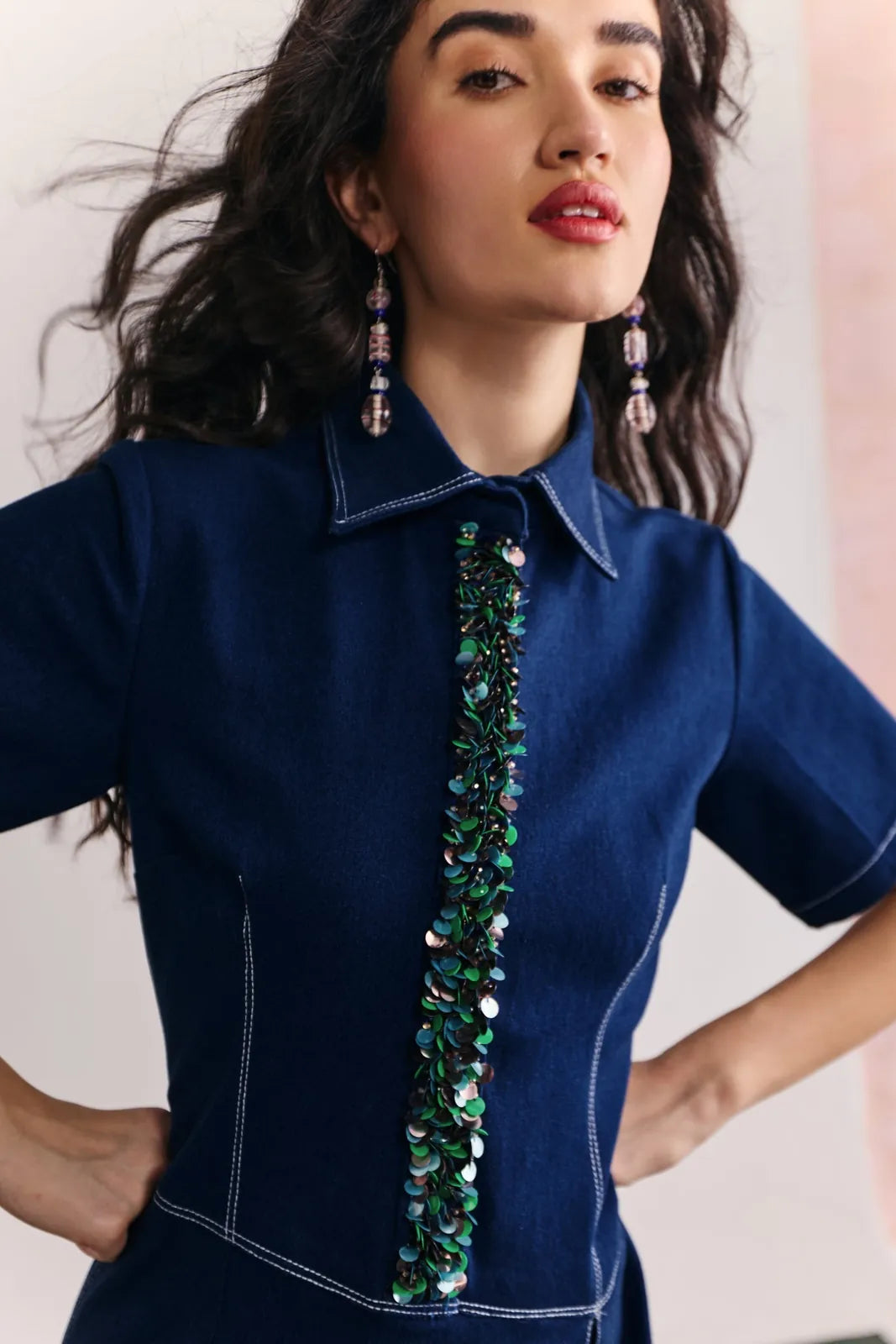indigo midi dress — image 4