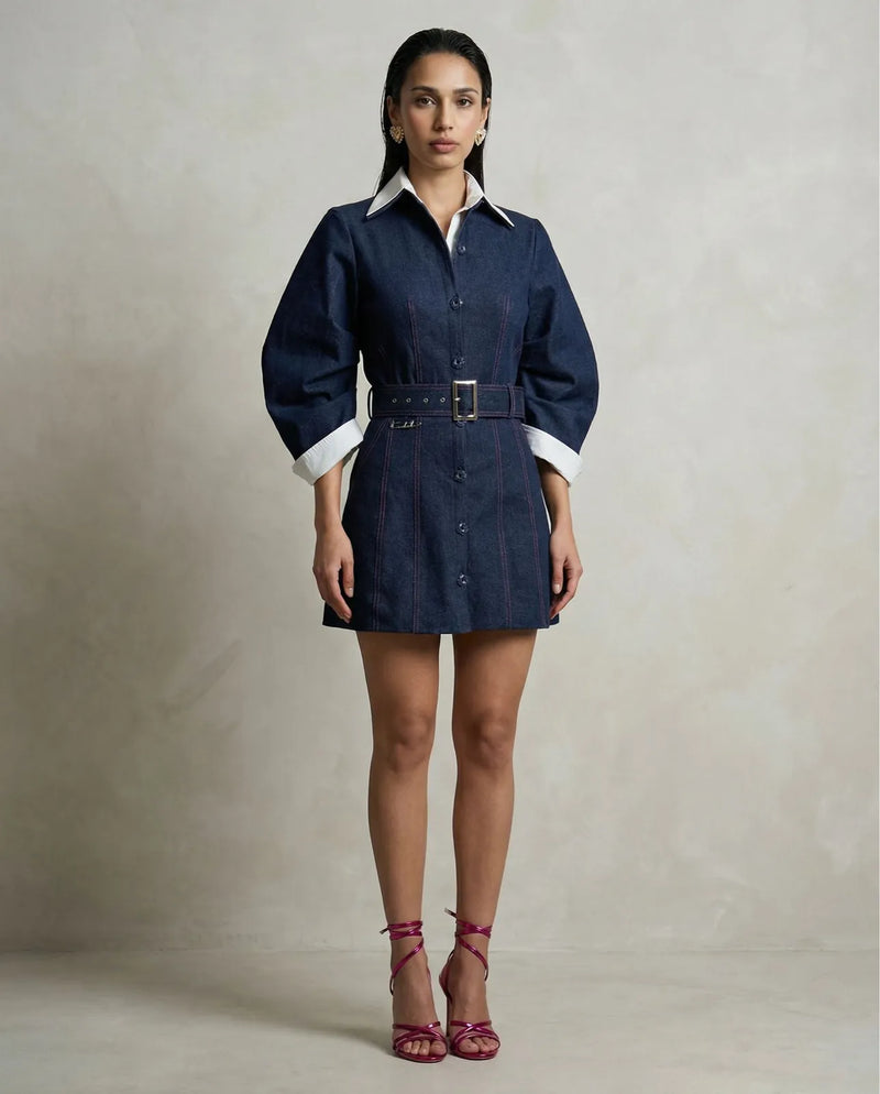 Indigo Sculpt Dress