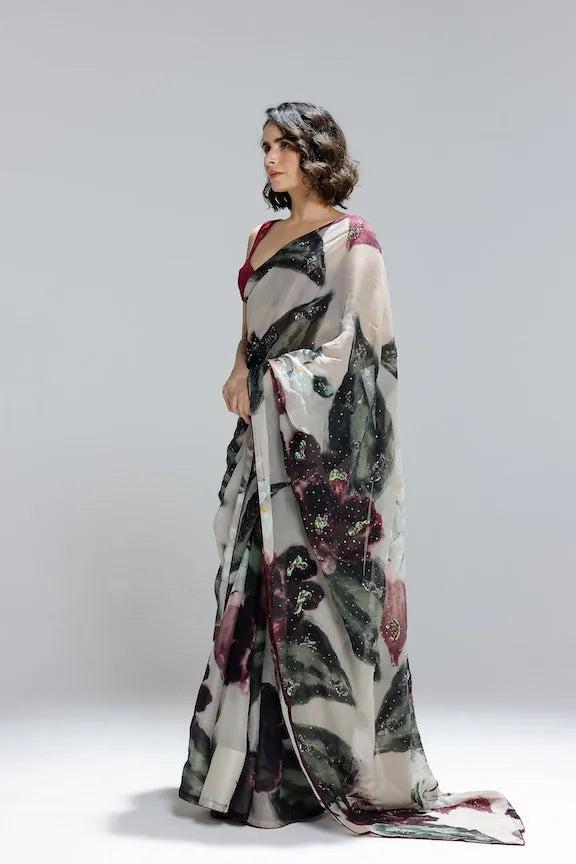 ivy gardenia organza saree — image 2