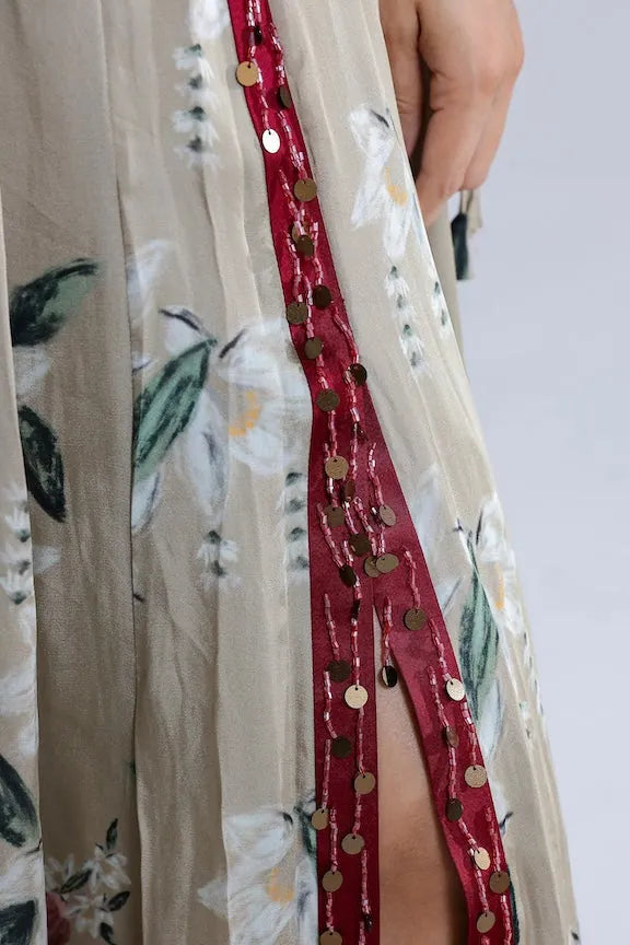 pooja desai in jasmine kalidar skirt with draped jacket and blouse, image 10