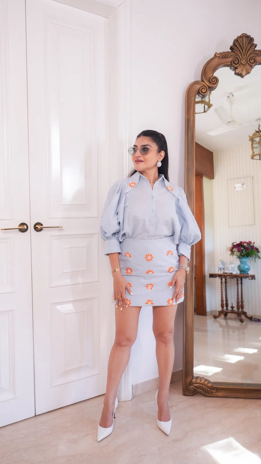 kushnaz turner in blue serenity co-ord set, image 3