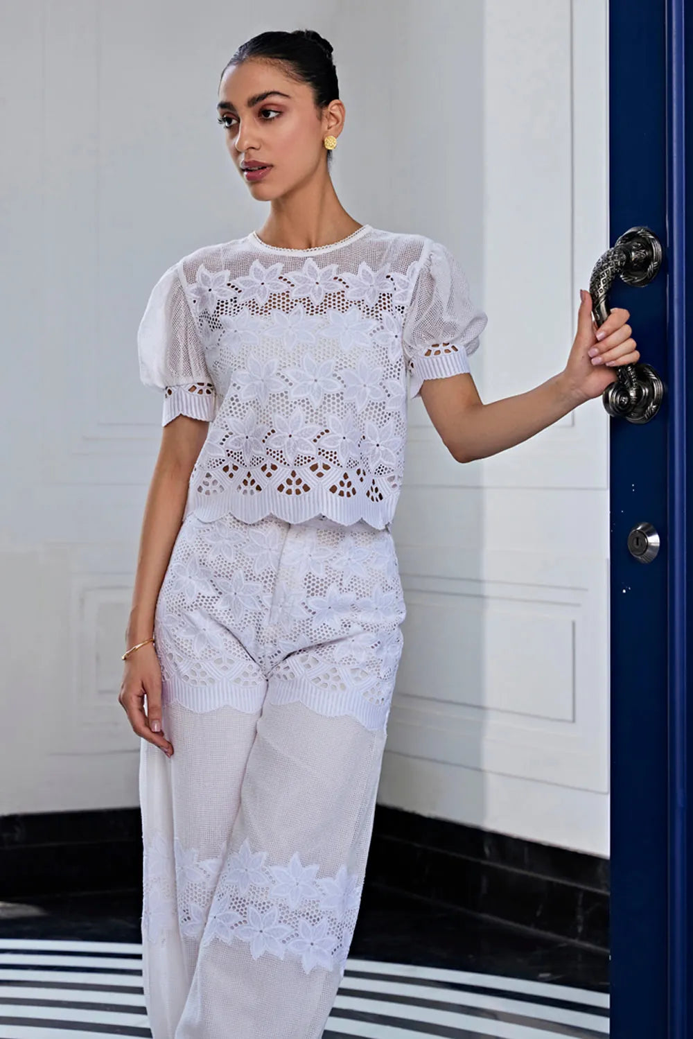 lace mesh pant & top set, image 3