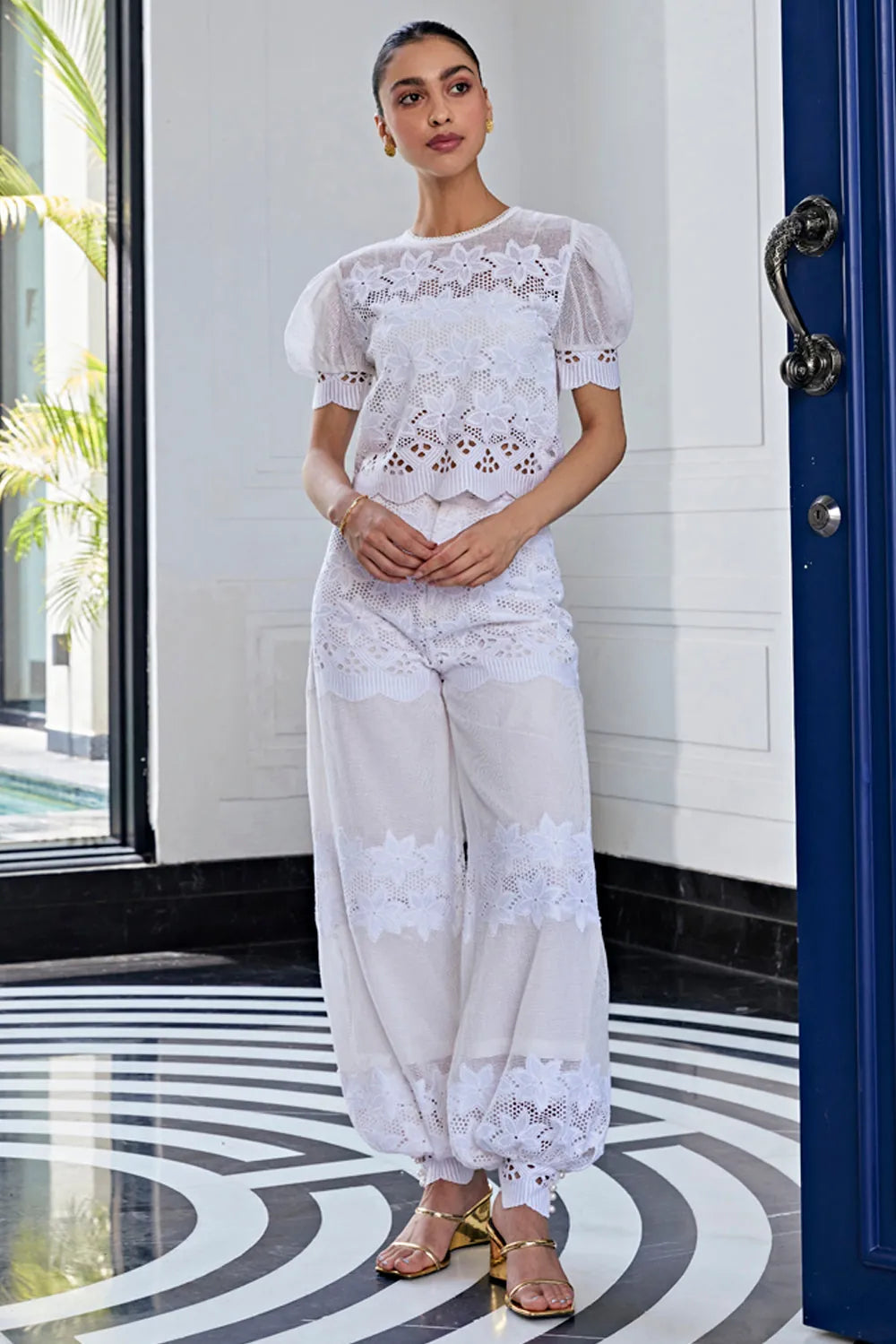 lace mesh pant & top set, image 4