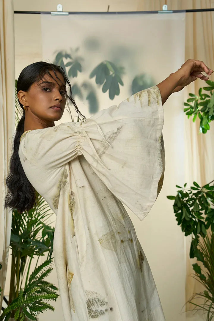 live leafy khadi bell dress, image 5