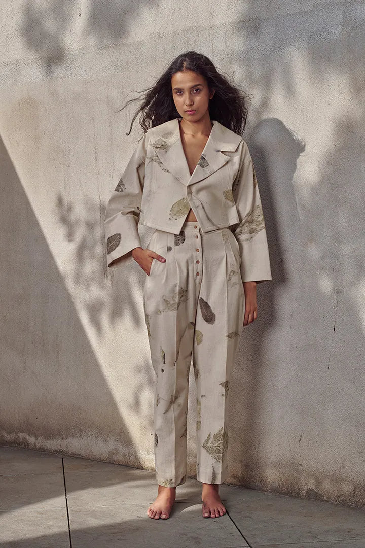 Live Leafy Khadi Blazer