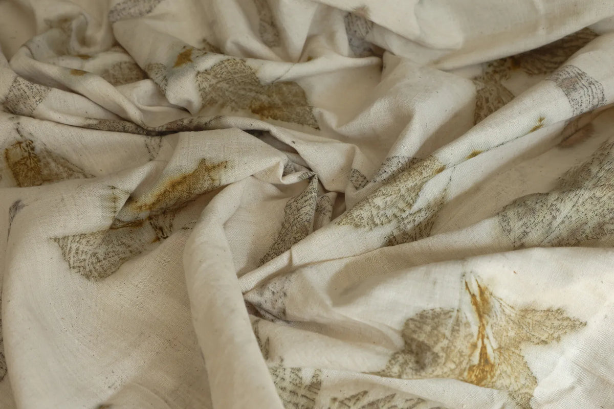 live leafy khadi kurta & skirt set, image 6