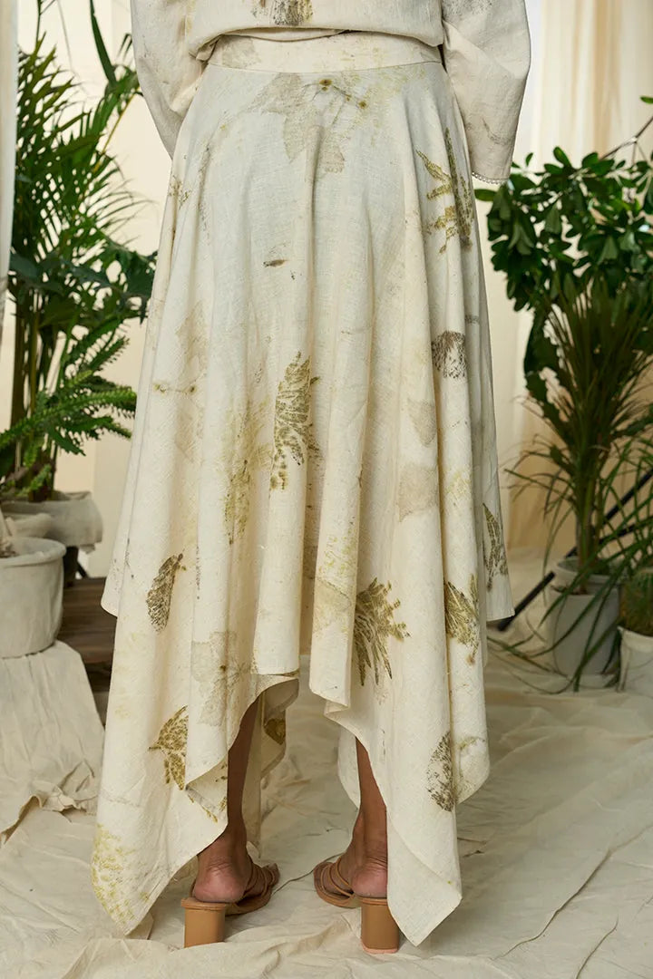 live leafy khadi skirt, image 3