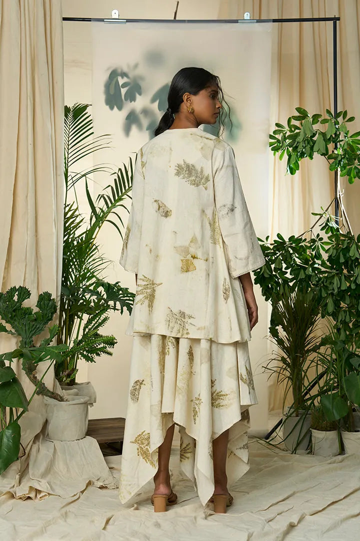 live leafy khadi skirt, image 4