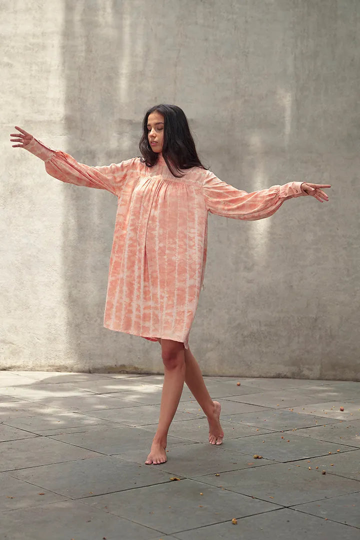 lotus funnel neck short dress, image 2