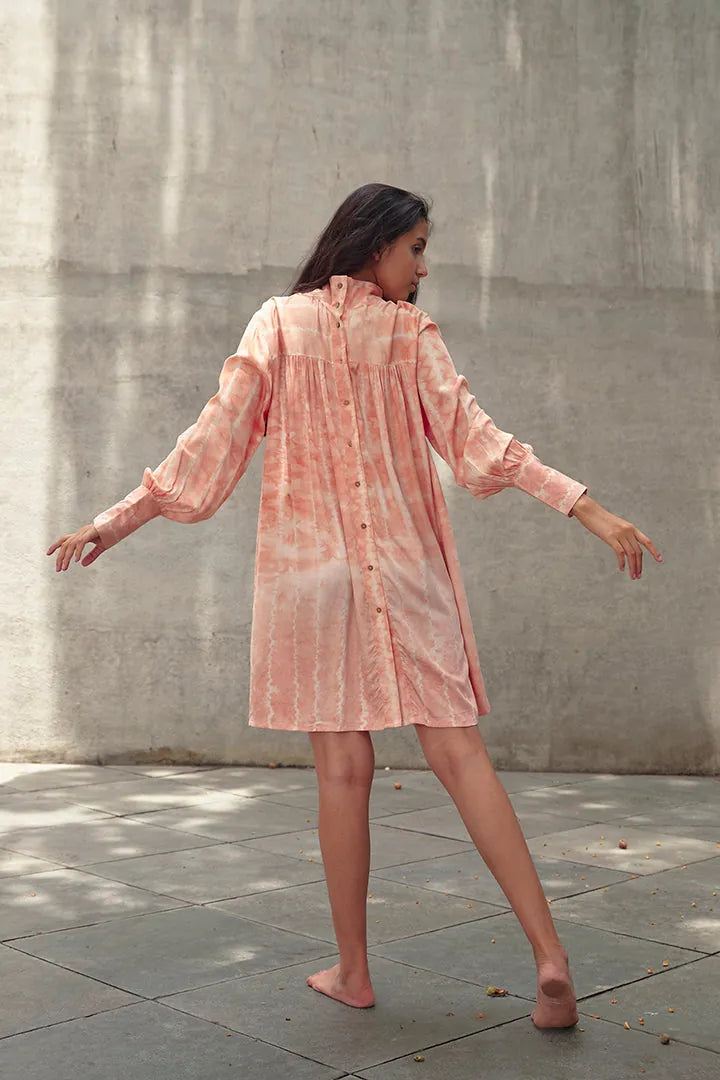 lotus funnel neck short dress, image 3