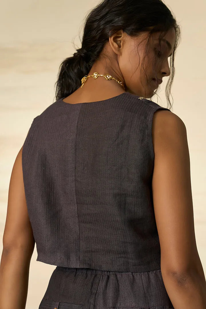 mahogany hemp vest, image 3