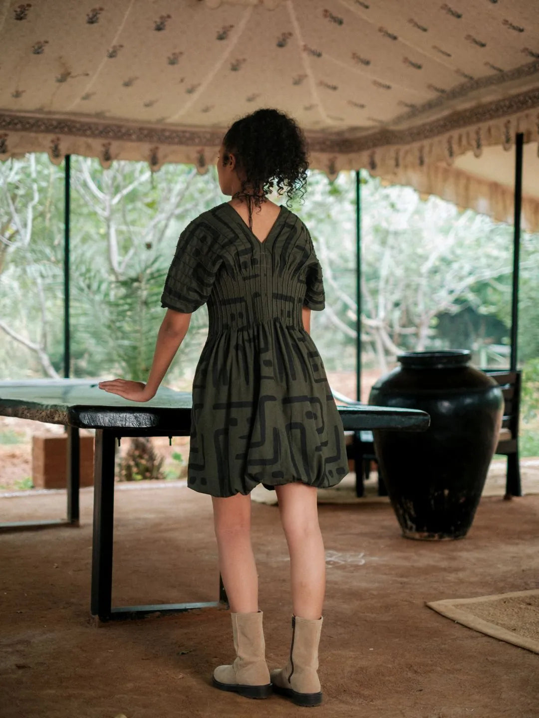 meknes kimono dress-tribal printed, image 5