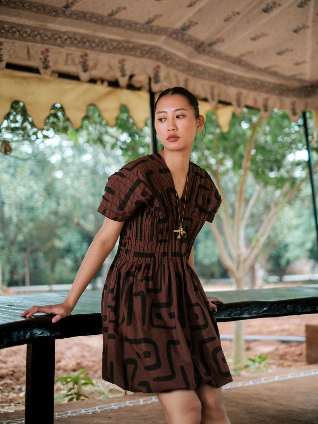 meknes kimono dress-tribal printed, image 7