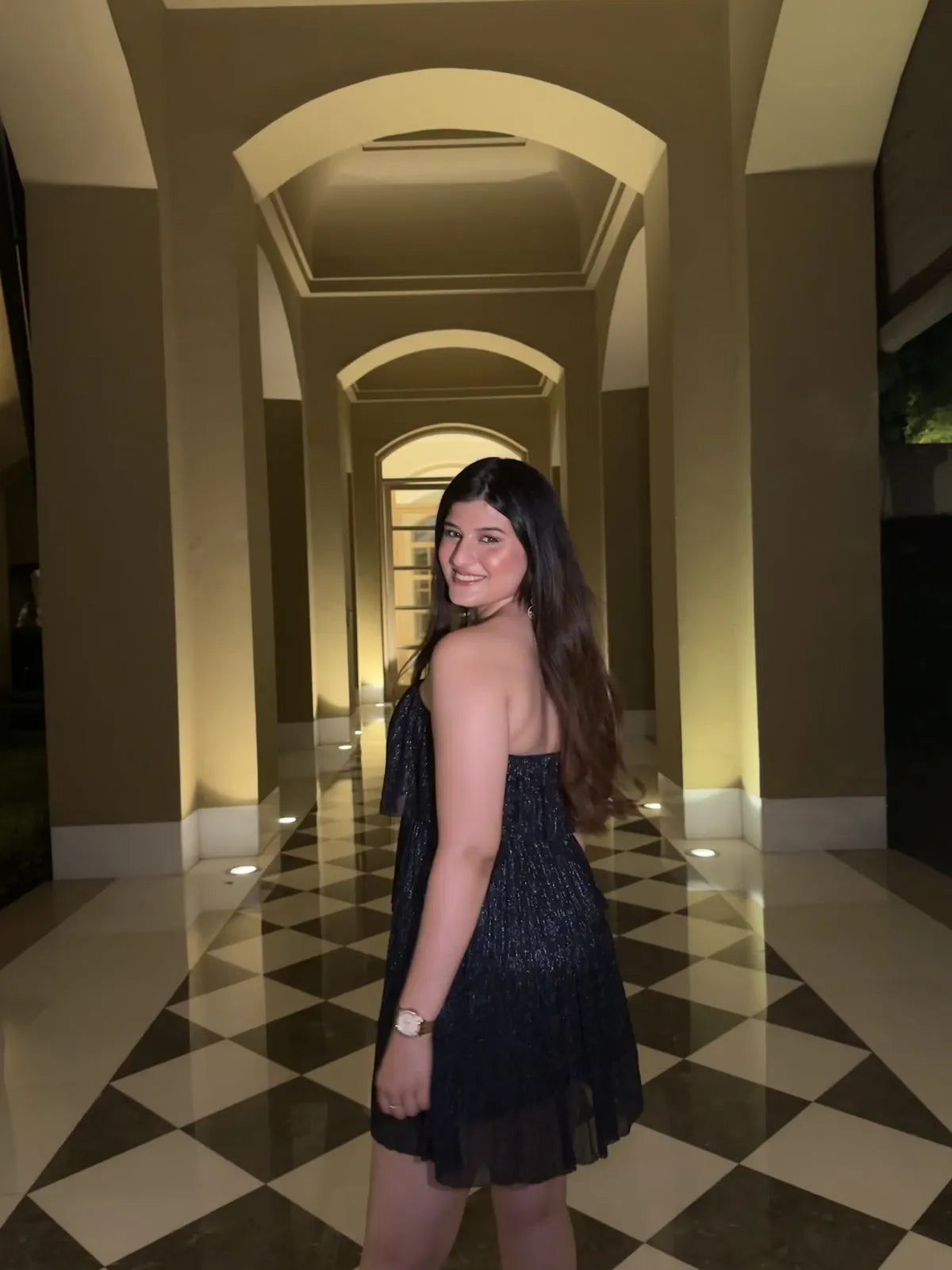 midnight blue shimmer dress, image 2
