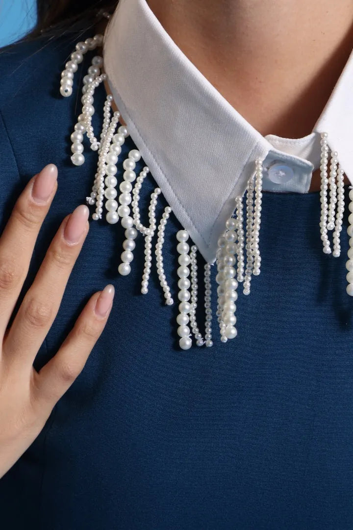 celeste pearl collar dress, image 2