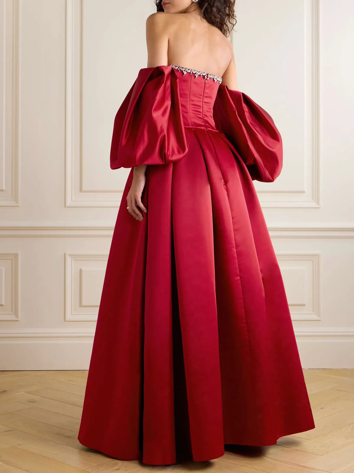 mikado crystal embellished dress, image 2